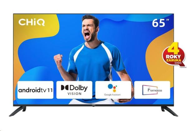 CHiQ U65G7LX TV 65", UHD, smart, Android 11, Dolby Vision, Frameless