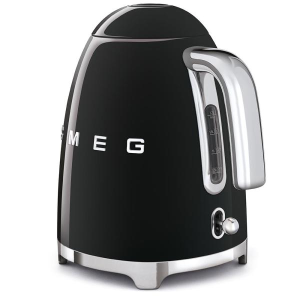 Smeg KLF03BLEU rychlovarná konvice,  1, 7 l,  (7 šálků),  2400 W,  styl 50. let,  černá2