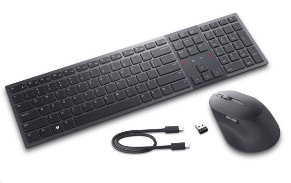 DELL KLÁVESNICA Premier Collaboration Keyboard and Mouse - KM900 - US International (QWERTY)1