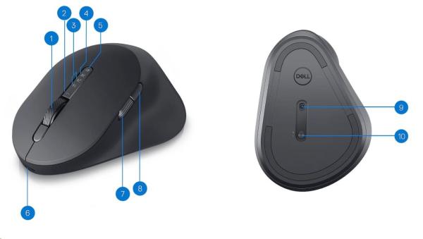 DELL MYŠ Premier Rechargeable Mouse - MS9004
