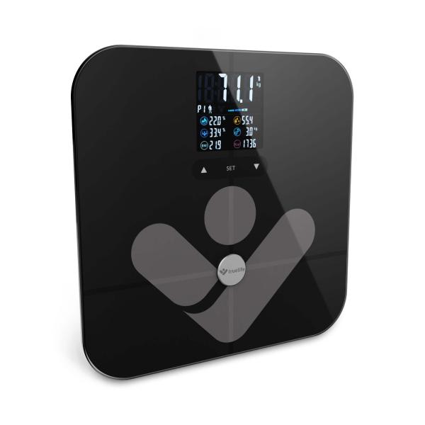 TrueLife FitScale W7 BT - Bioelektrická impedanční bluetooth váha - černá0