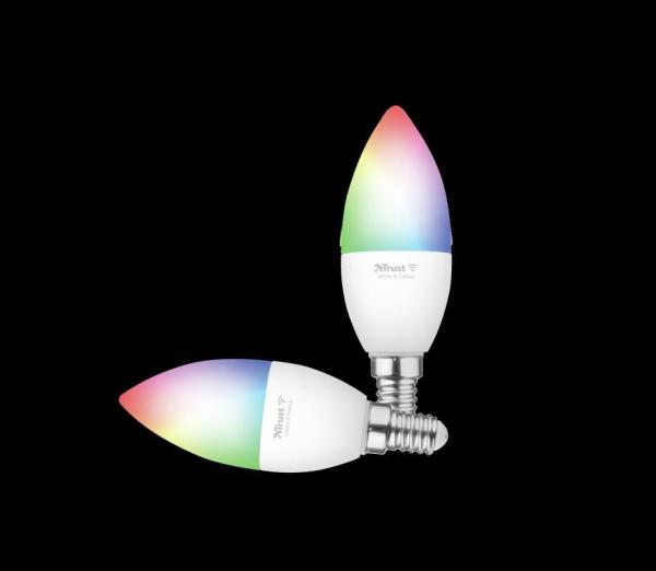 TRUST Smart WiFi LED Candle E14 White & Colour - 2 kusy v balení1