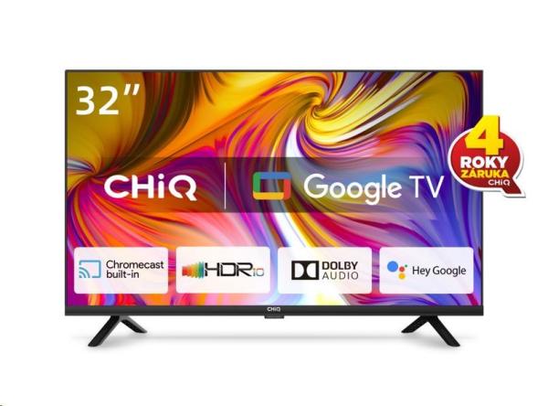 CHiQ L32H7G TV 32", HD, smart, Google TV, dbx-tv, Dolby Audio, Frameless