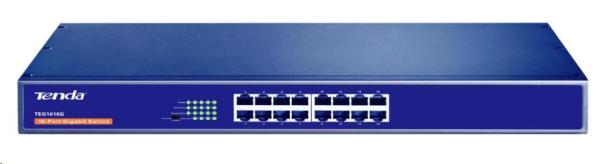Tenda TEG1016G 16-Port Gigabit Ethernet Switch,  10/ 100/ 1000 Mb/ s,  Rackmount