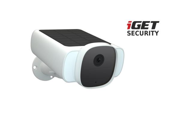 iGET SECURITY EP29 White - venkovní solární bateriová FullHD kamera,  zvuk,  bílá