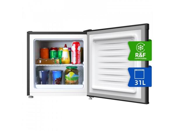 CHiQ CSD31D4E minibar, 31 litrů, 2 přihrádky, -24 °C až +10 °C, mrazák - lednice, 41 dB5
