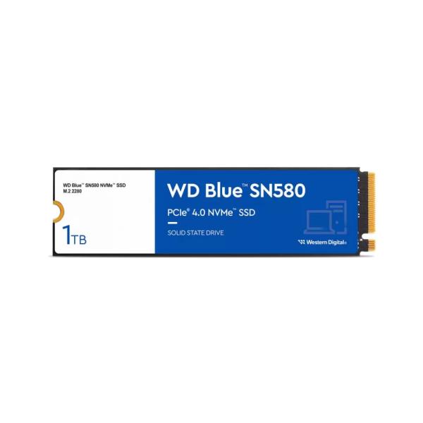 WD BLUE SSD NVMe 1TB PCIe SN580, Gen4 ,  (R:4150,  W:4150MB/ s)