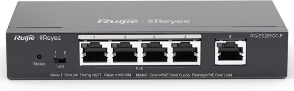 Reyee RG-ES205GC-P Smart mananged PoE switch,  4x PoE0