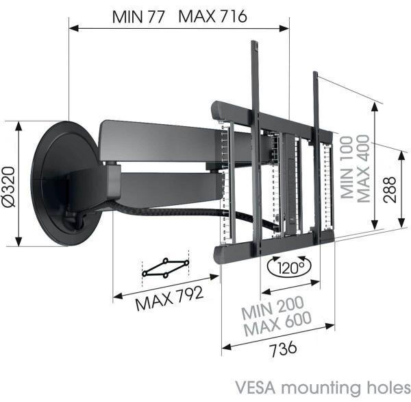Vogel&quot;s TVM 7675 MotionMount - elektrický držák2