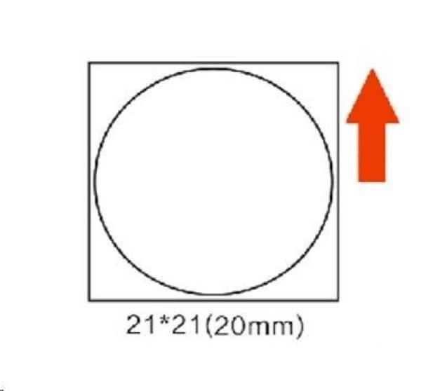 Niimbot štítky R 21x21mm 300ks RoundB pro B21,  B21S,  B3S,  B1