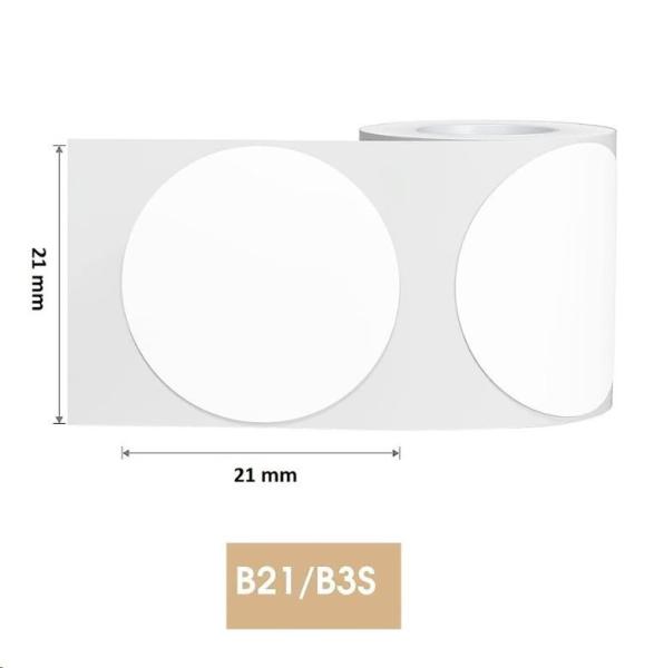 Niimbot štítky R 21x21mm 300ks RoundB pro B21,  B21S,  B3S,  B12