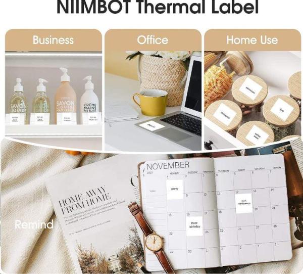 Niimbot štítky R 40x40mm 180ks White pro B21,  B21S,  B3S,  B14