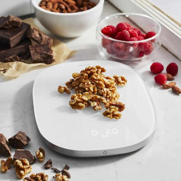 ZWILLING digitální kuchyňská váha, Li-ion baterie, USB napájení, sklo, stříbrná - Enfinigy2