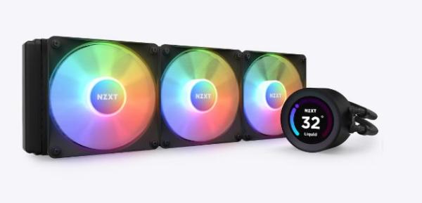 NZXT vodní chladič Kraken 360 ELITE RGB / 3x120mm RGB fan / 4-pin PWM / LCD disp. / 6 let