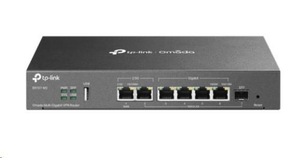 TP-Link ER707-M2 OMADA VPN router (1x2, 5GbEWAN, 1x2, 5GbELAN, 1xSFP WAN/ LAN, 4xGbELAN/ WAN, 1xUSB2.0)