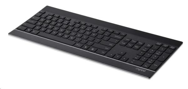 RAPOO Klávesnice E9270p USB,  multimediální,  bezdrátová,  černá,  CZ1