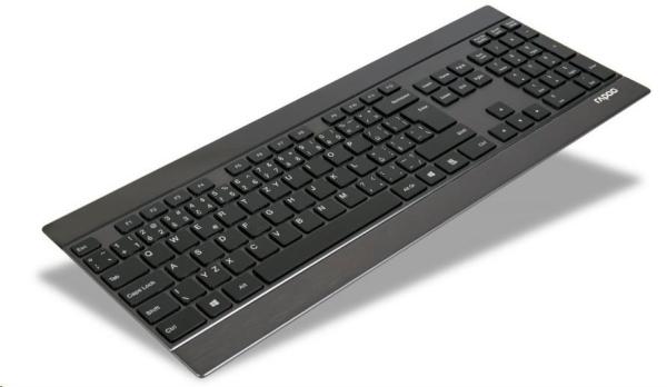 RAPOO Klávesnice E9270p USB,  multimediální,  bezdrátová,  černá,  CZ5