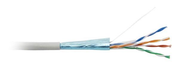 FTP kabel LYNX,  Cat6,  drát,  PVC,  Dca,  šedý,  305m cívka