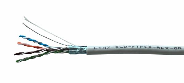 FTP kabel LYNX REELEX AIR,  Cat5E,  drát,  PVC,  Eca,  šedý,  305m