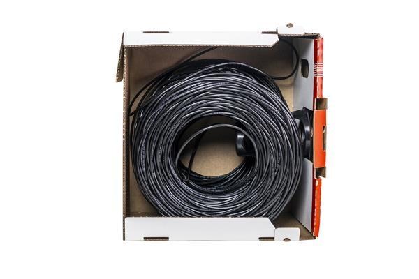 FTP venkovní kabel LYNX REELEX AIR, Cat5E, drát, PE, Fca, černý, 305m4