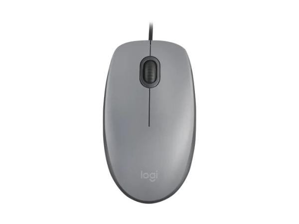 Logitech myš Corded M110 tichá,  šedá,  EMEA