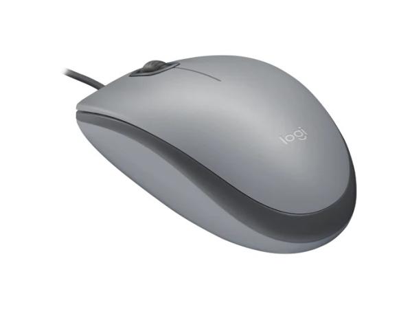 Logitech myš Corded M110 tichá,  šedá,  EMEA1
