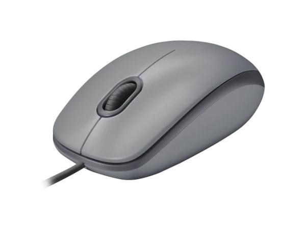 Logitech myš Corded M110 tichá,  šedá,  EMEA2