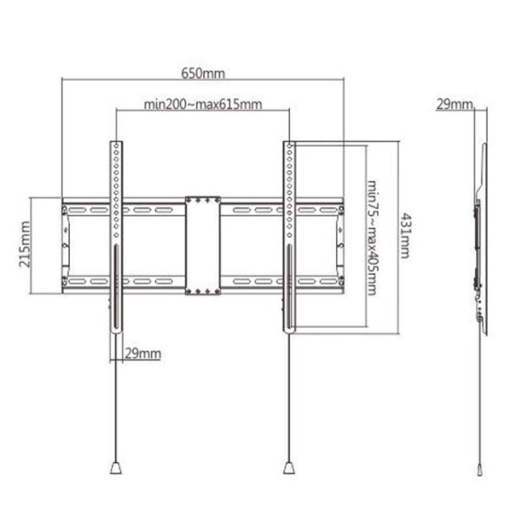 GEMBIRD Držák TV WM-80F-01,  37"-80" (70kg),  pevný1