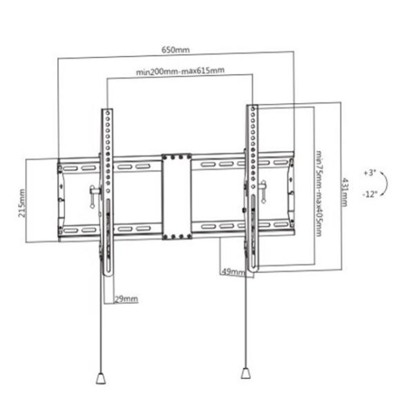 GEMBIRD Držák TV WM-80T-01,  37"-80" (70kg),  náklopný1