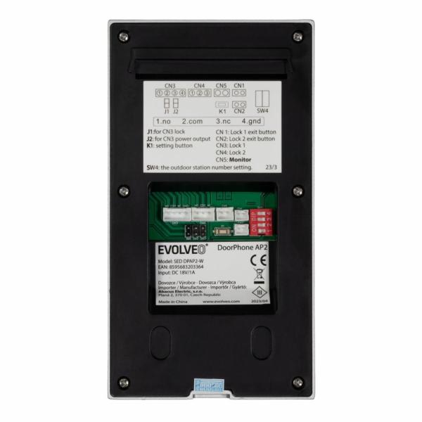 EVOLVEO DoorPhone AP2-2 drátový videotelefon pro dva byty s aplikací4
