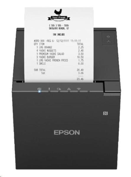 Epson TM-m30III, USB, USB-C, BT, Ethernet, Wi-Fi, 8 dots/mm (203 dpi), cutter, black