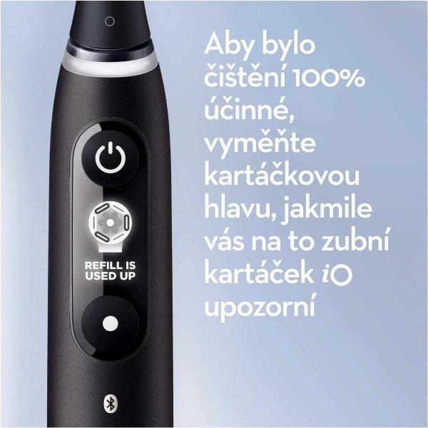 Oral-B iO6 elektrický zubní kartáček,  magnetický,  5 režimů,  displej,  umělá inteligence,  časovač,  černý3