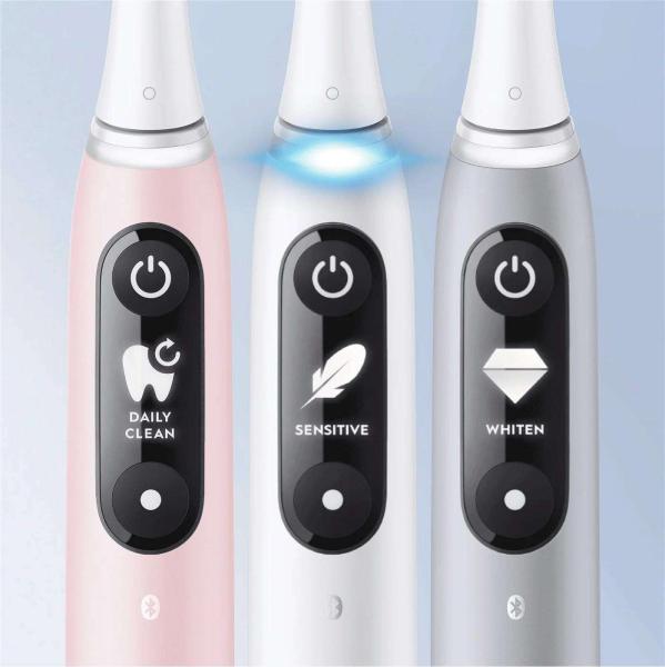 Oral-B iO Series 6 Duo White & Pink Sand set elektrických zubních kartáčků,  5 režimů,  AI,  časovač4