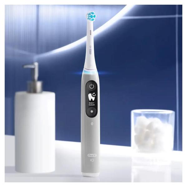 Oral-B iO Series 6 Grey Opal elektrický zubní kartáček,  magnetický,  5 režimů,  tlakový senzor,  AI,  pouzdro2