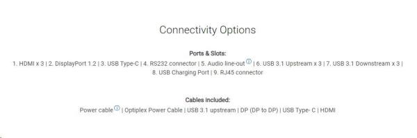 DELL LCD P5524QT - 55"/ IPS/ LED/ 4K UHD/ 3840 x 2160/ 16:9/ 60Hz/ 9ms/ 1300:1/ 350 cd/ m2/ Speaker/ CAM/ MIC/ HDMI/ DP/ VESA/ 3YNBD4