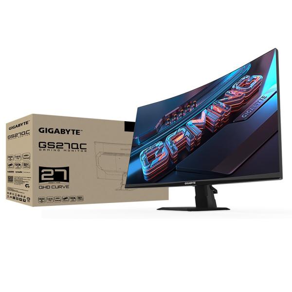 GIGABYTE LCD - 27" Gaming monitor GS27QC,  2560x1440,  250cd/ m2,  1ms,  2xHDMI,  1xDP,  curve,  VA 1500R8