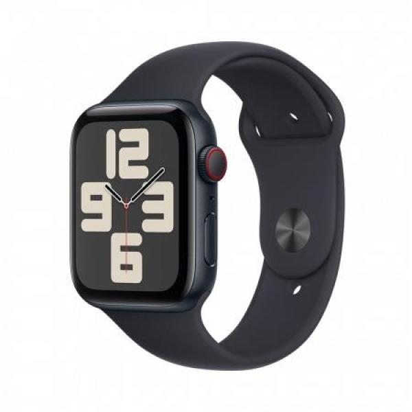 Apple Watch SE GPS + Cellular 44mm Midnight Aluminium Case with Midnight Sport Band - M/L
