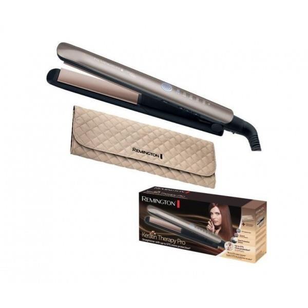 Remington Keratin Therapy Pro S8590 žehlička na vlasy,  5 teplot,  rychlé zahřátí,  automatické vypínání,  pouzdro3
