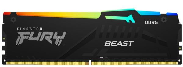 KINGSTON DIMM DDR5 64GB (Kit of 4) 6000MT/ s CL40 FURY Beast RGB XMP