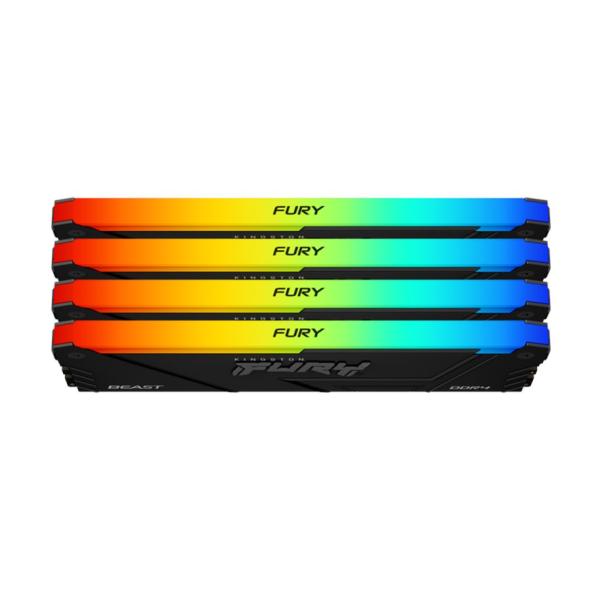 KINGSTON DIMM DDR4 64GB (Kit of 4) 3600MT/ s CL18 FURY Beast RGB, XMP
