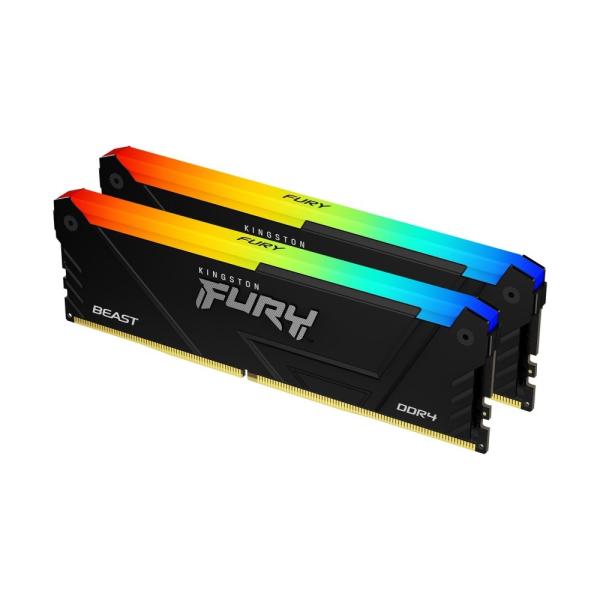 KINGSTON DIMM DDR4 64GB (Kit of 2) 3600MT/ s CL18 FURY Beast RGB,  XMP