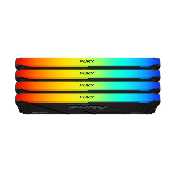 KINGSTON DIMM DDR4 128GB (Kit of 4) 3600MT/ s CL18 FURY Beast RGB,  XMP