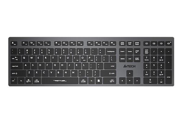 A4tech FBX50C,  bezdrátová kancelářská klávesnice,  šedá