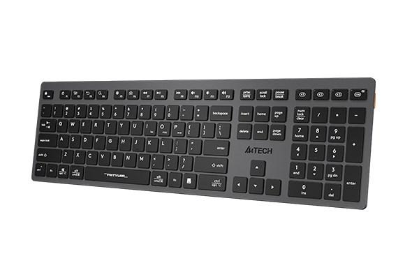 A4tech FBX50C,  bezdrátová kancelářská klávesnice,  šedá2