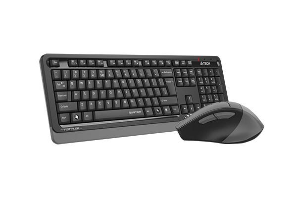 A4tech FGS1035Q,  bezdrátový kancelářský set klávesnice s myši,  šedá2
