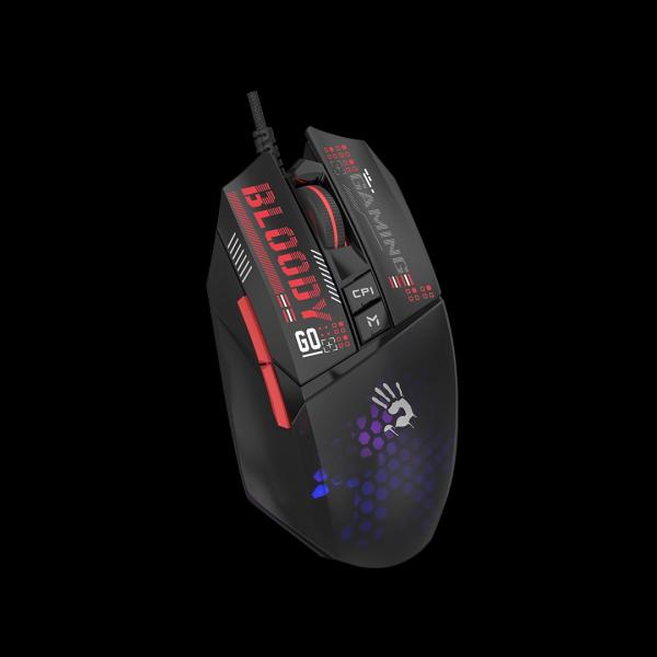 A4tech BLOODY W60 Max Mini,  podsvícená herní myš,  12000 DPI,  černá,  USB