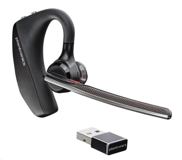 Poly Voyager 5200 UC bluetooth headset,  BT700 USB-A adaptér,  nabíjecí pouzdro2