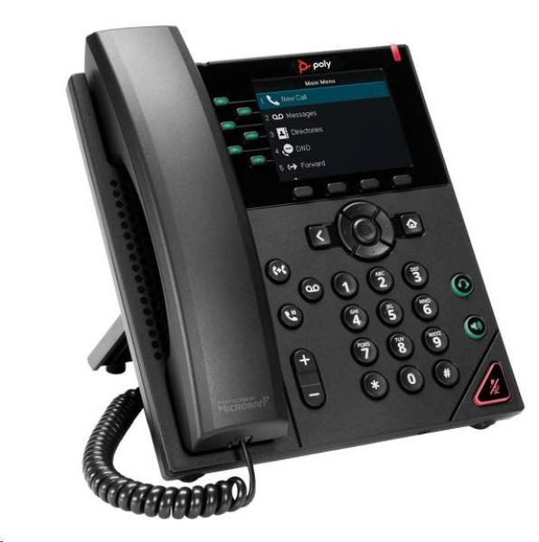 Poly VVX 350 6linkový IP telefon, PoE1
