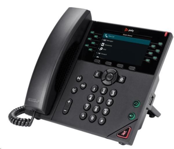 Poly VVX 450 12linkový IP telefon s podporou technologie PoE2