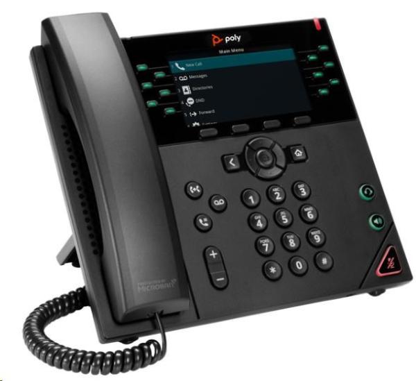 Poly VVX 450 12linkový IP telefon s podporou technologie PoE1
